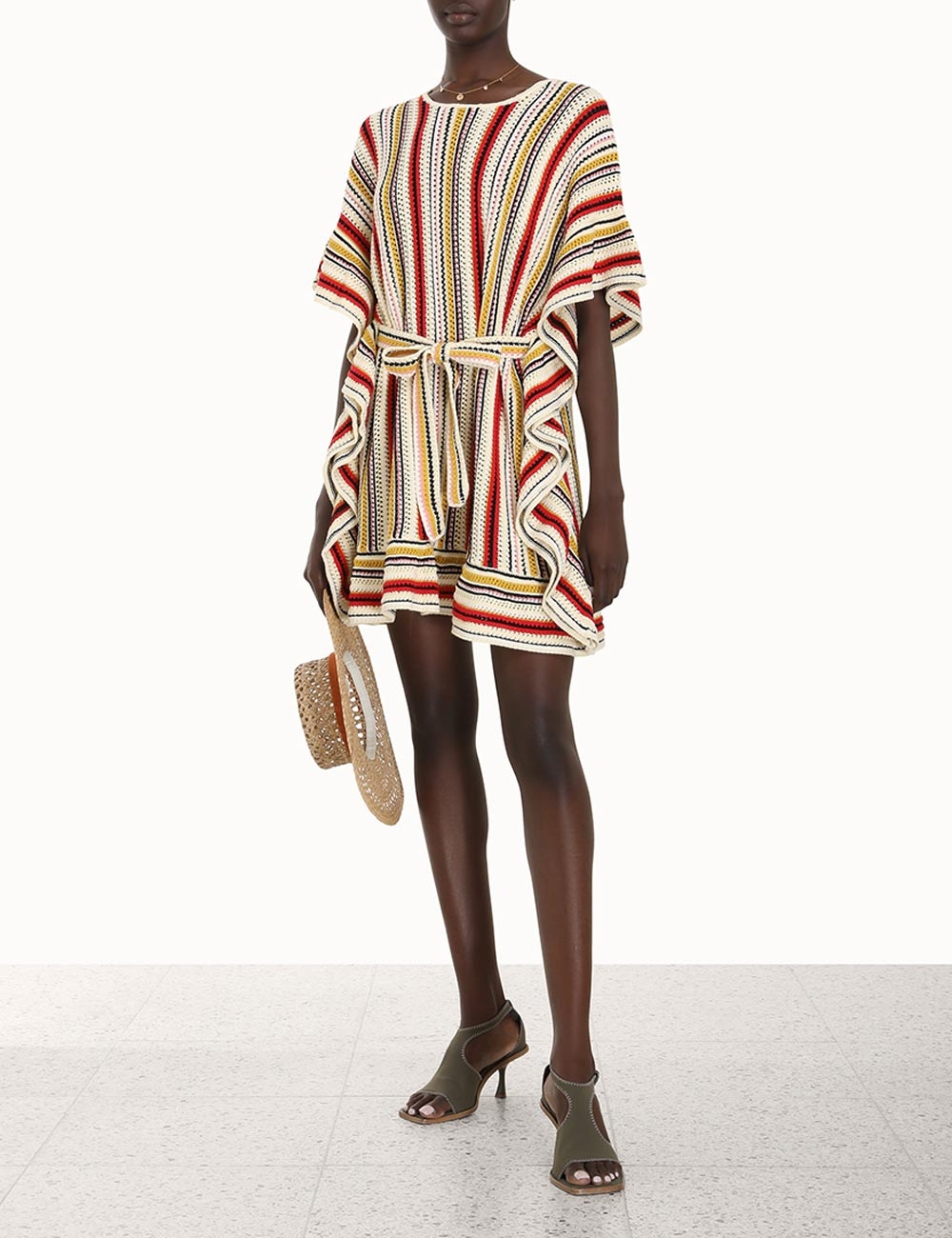 Vitali Multi Stripe Poncho