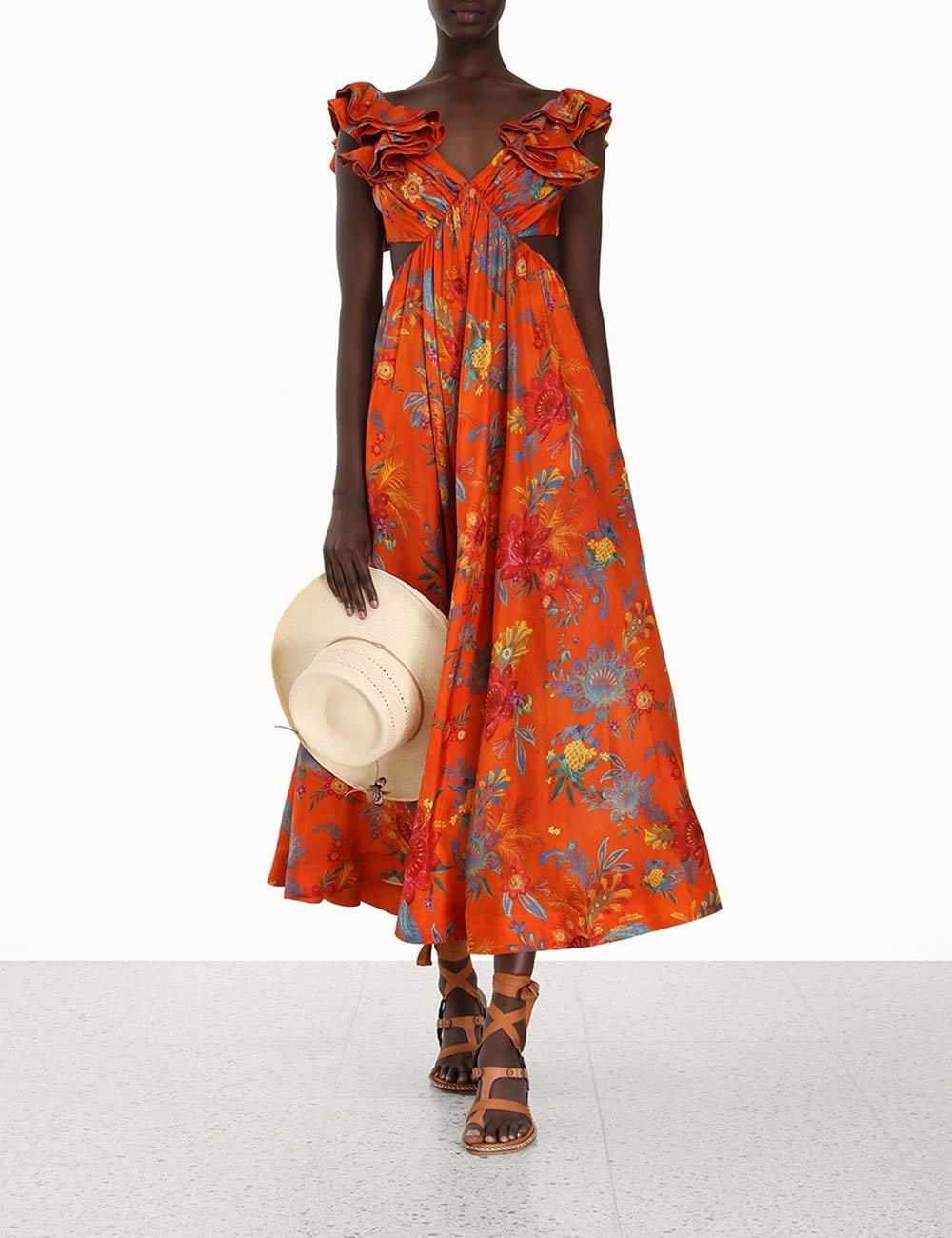 Ginger Frill Midi Dress