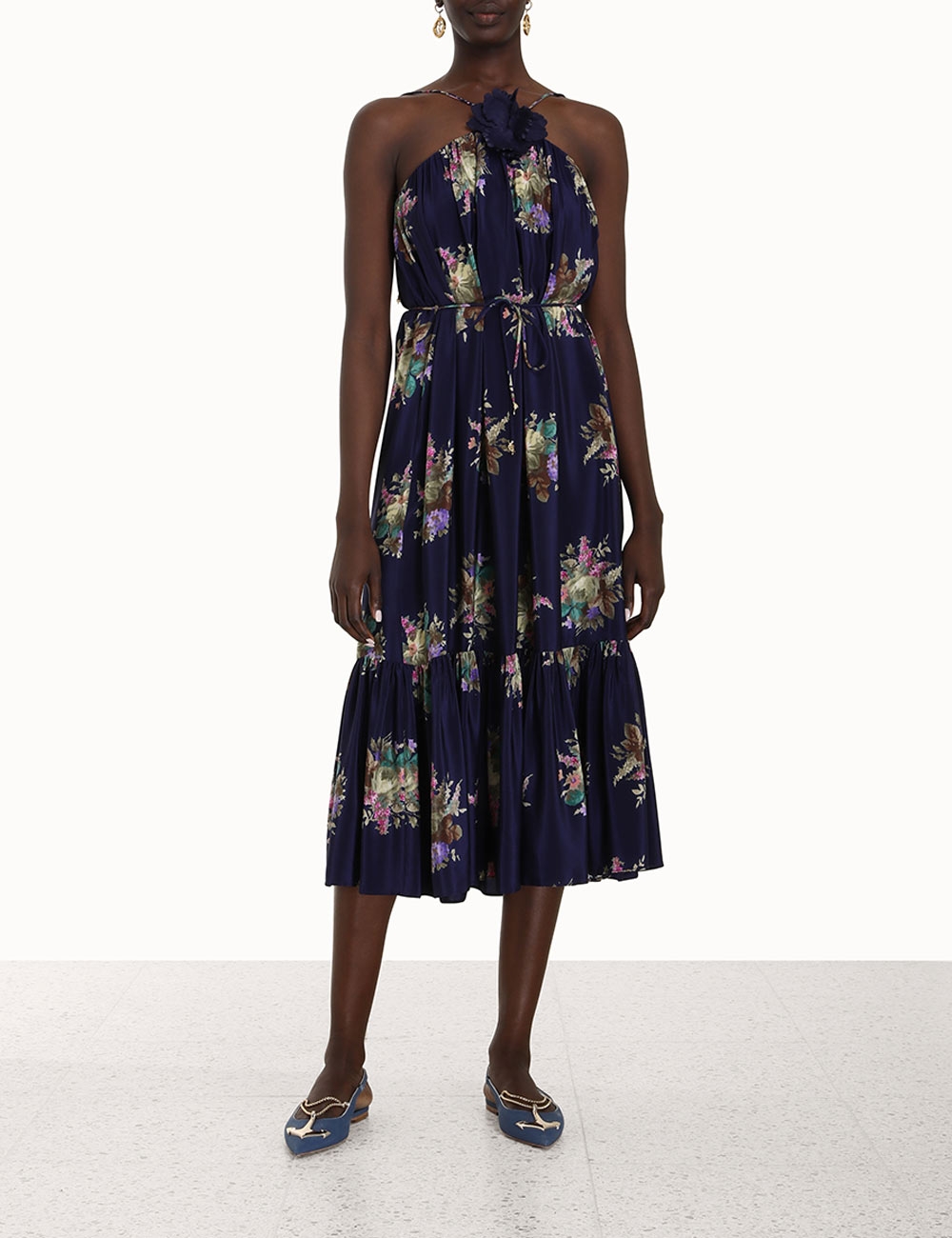 Halter Neck Midi Dress