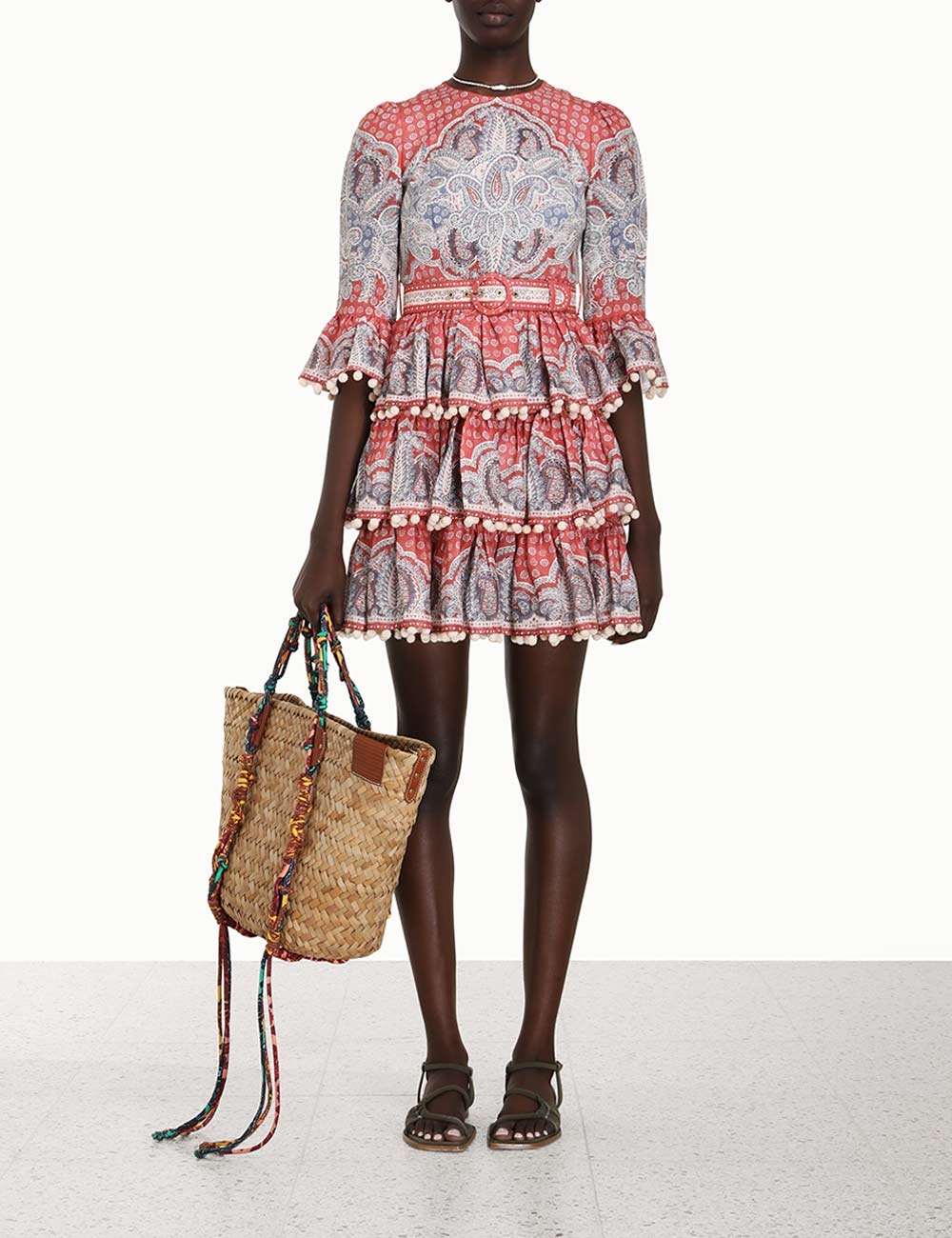 Vitali Tiered Hem Mini Dress