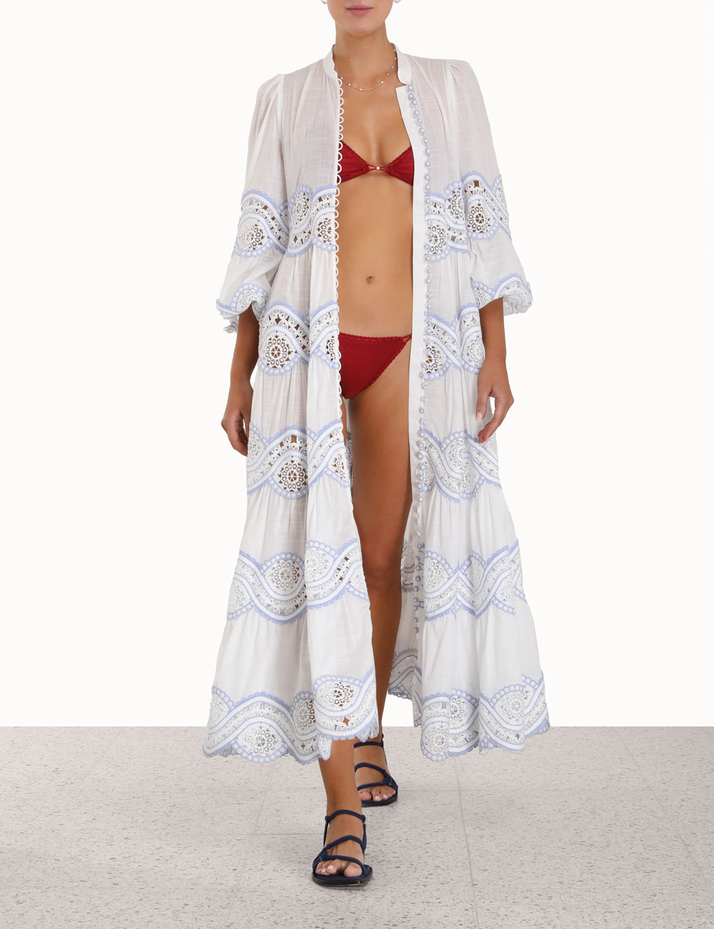 Cira Tiered Trimmed Dress 