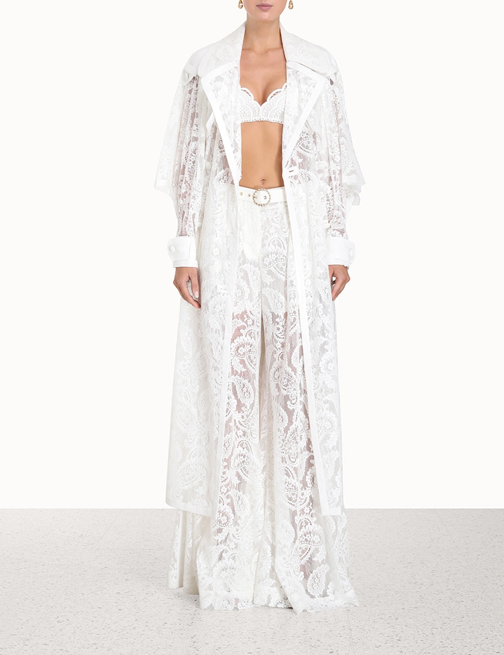 Wonderland Lace Trench Coat