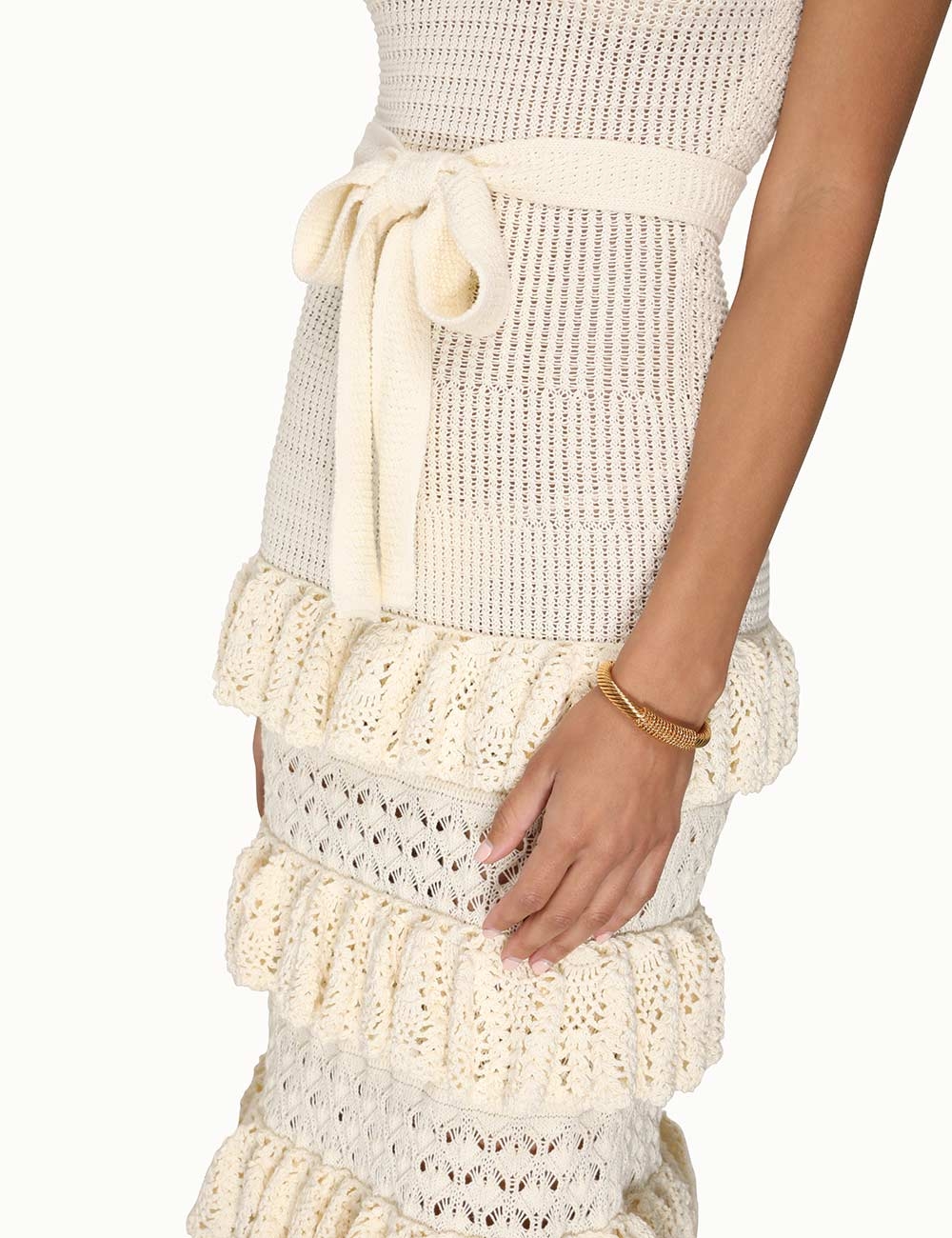 Halcyon Lacy Frill Midi Dress