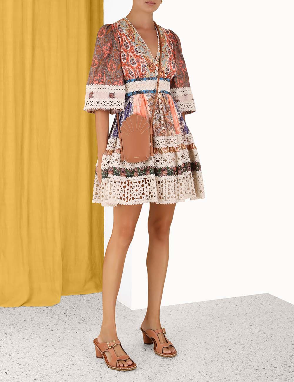 Devi Spliced Billow Mini Dress