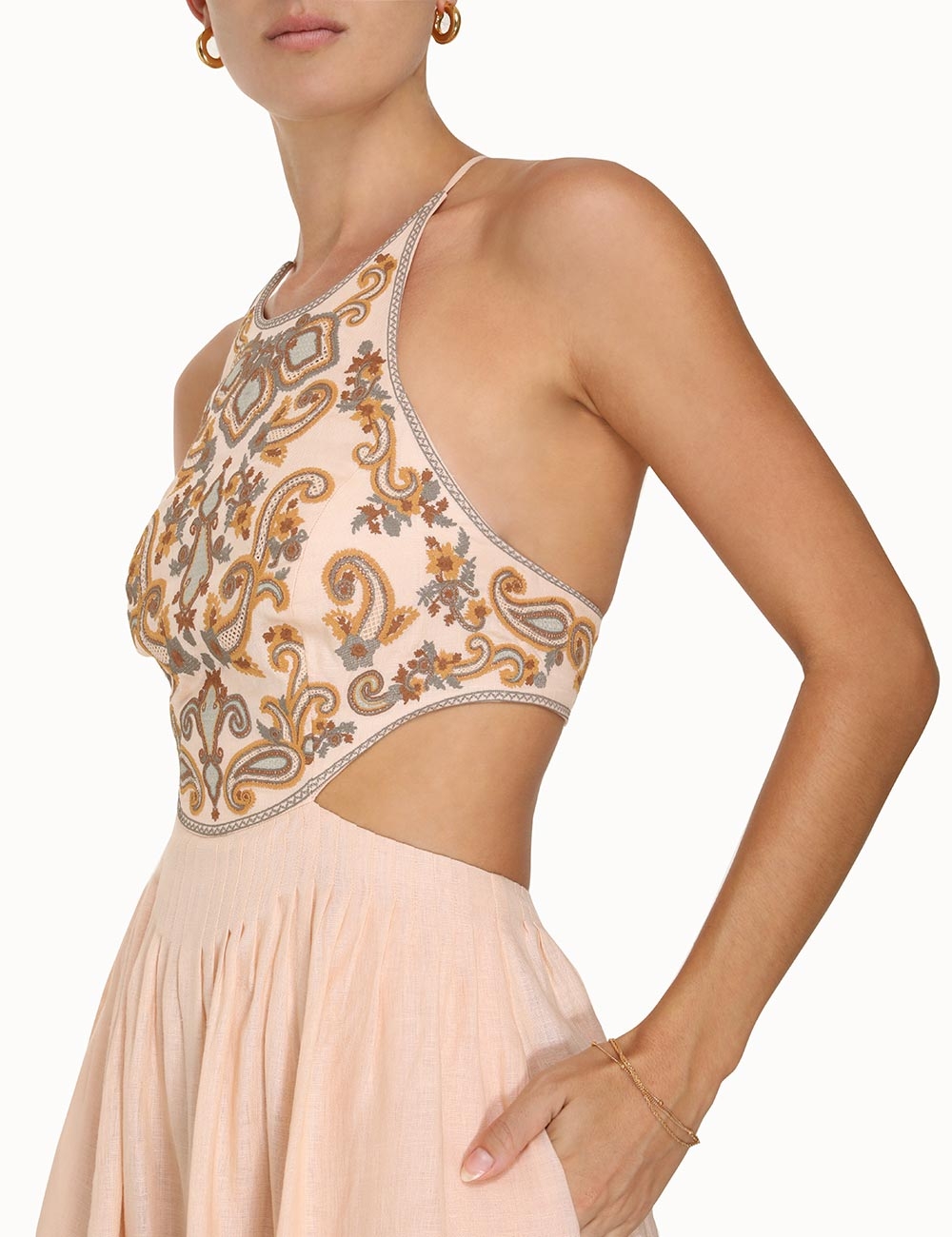Devi Halter Tie Midi Dress