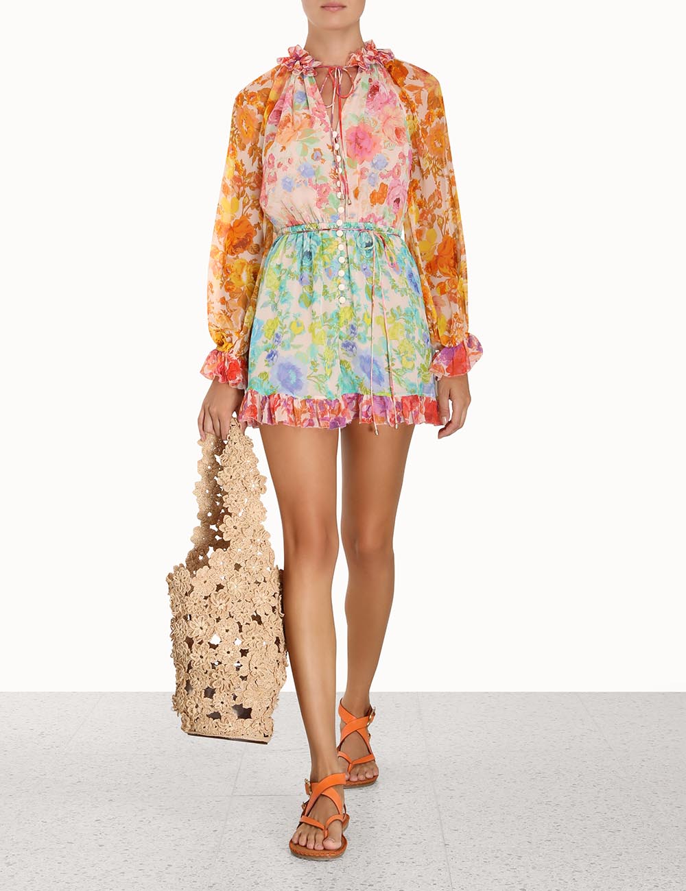 Raie Long Sleeve Playsuit
