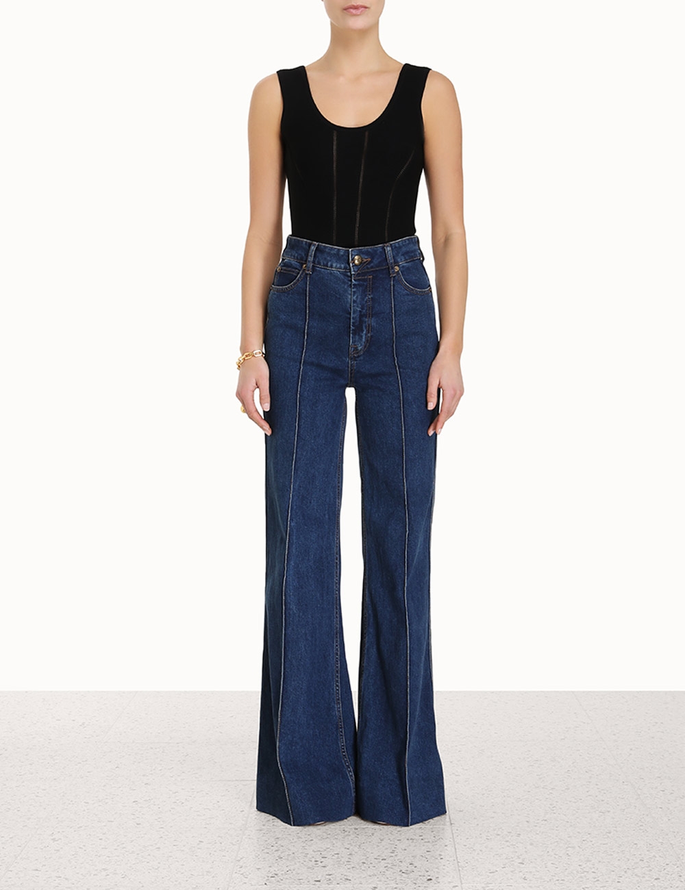 Luminosity Knit Panelled Tank