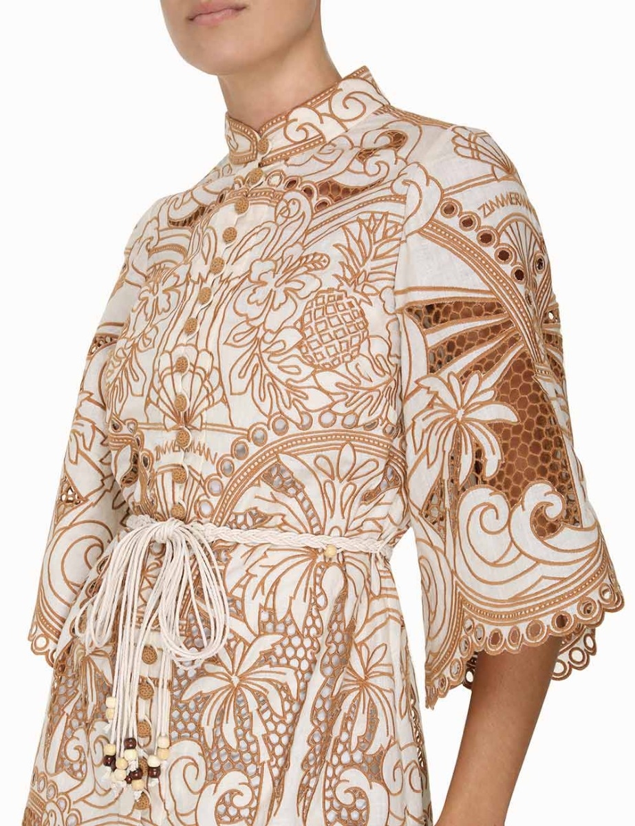 Ginger Embroidered Shirt Dress