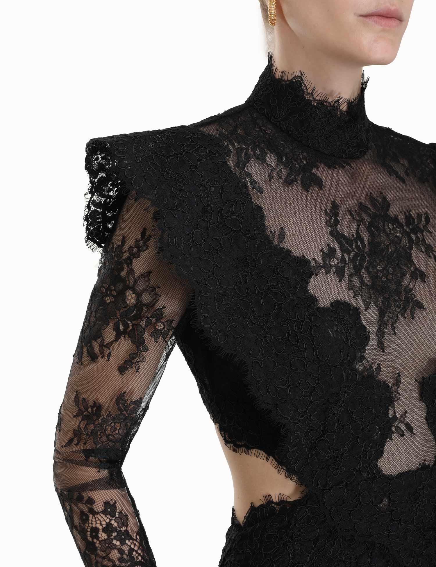 Sensory Lace Yoke Gown
