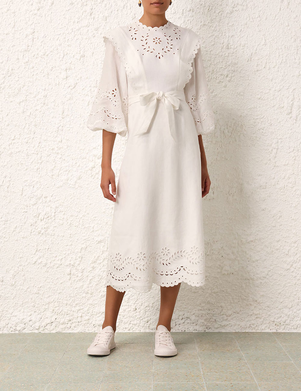 Junie Embroidered Midi Dress