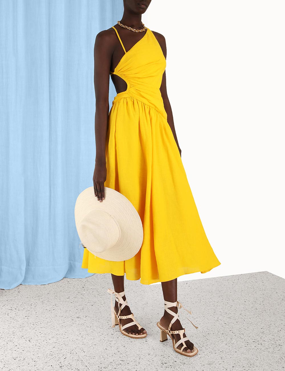 Ginger Asymmetric Midi Dress