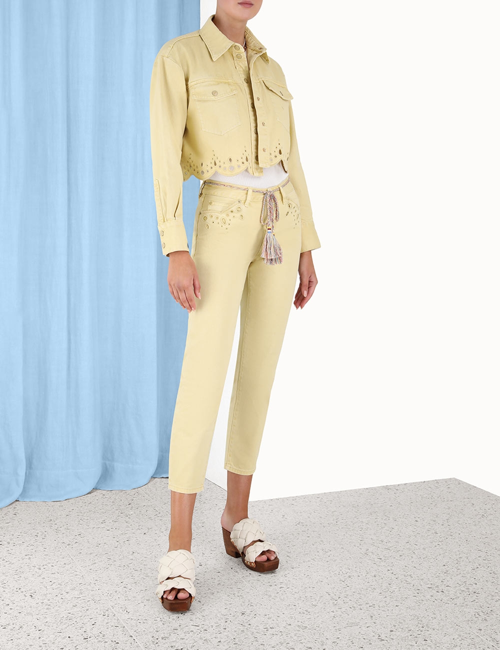 Clover Scallop Stovepipe Jean