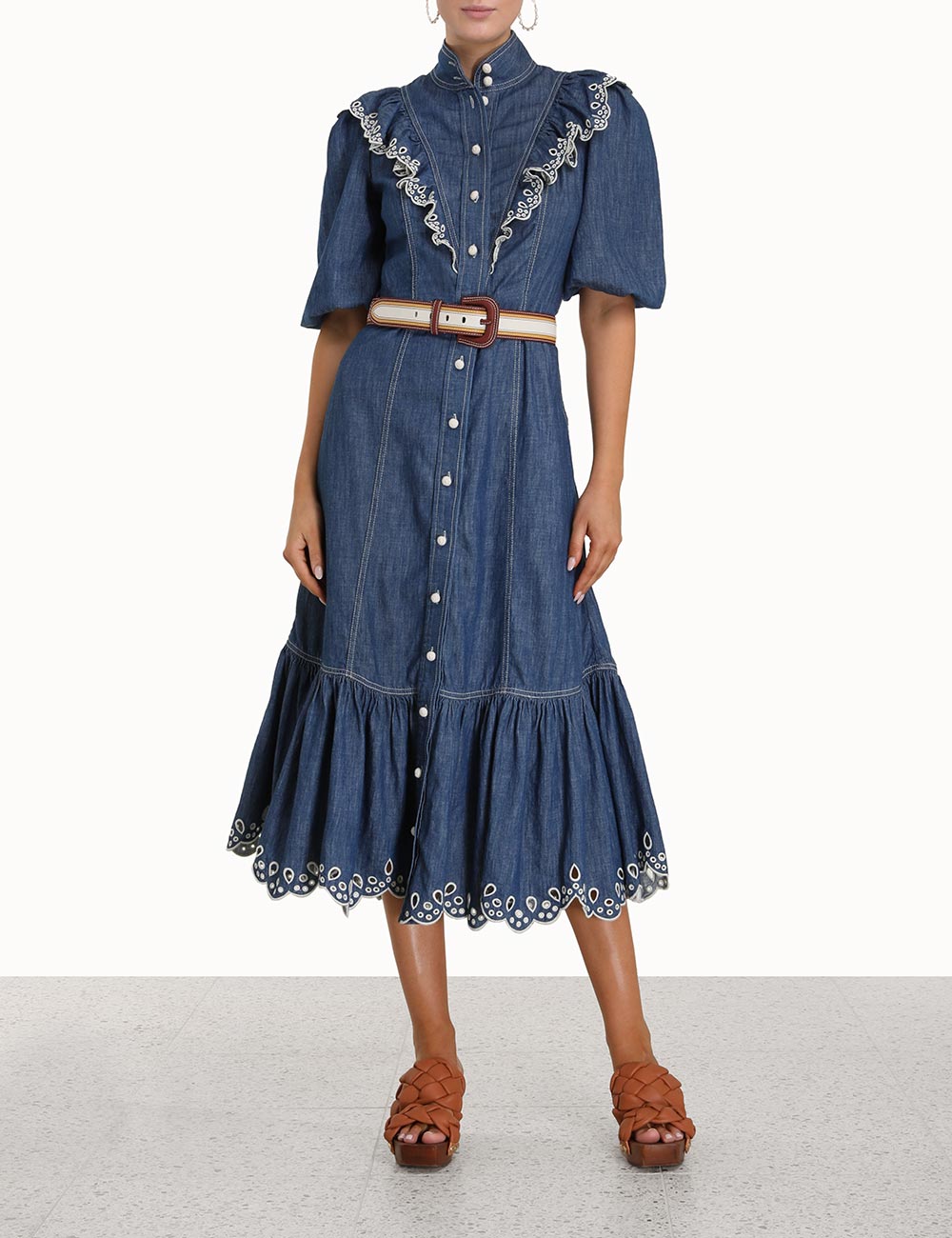 Laurel Scallop Midi Dress