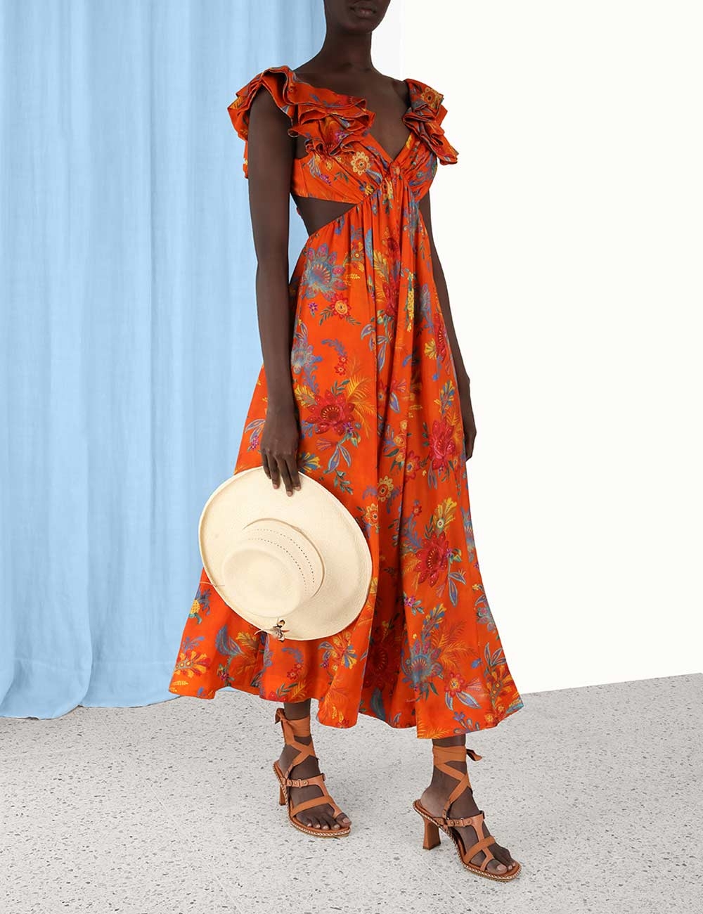 Ginger Frill Midi Dress