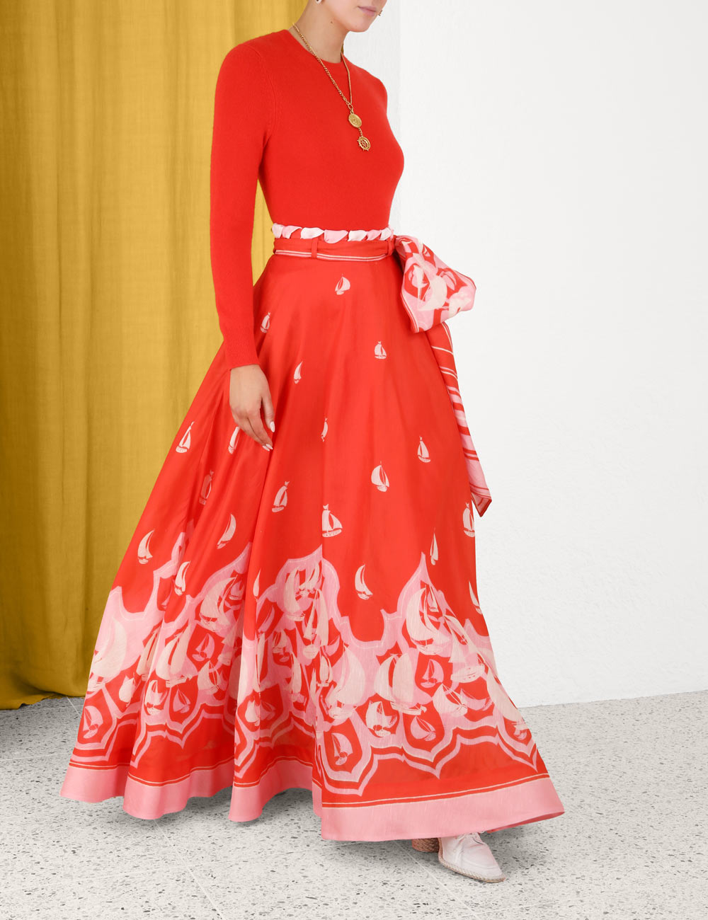 High Tide Eyelet Maxi Skirt