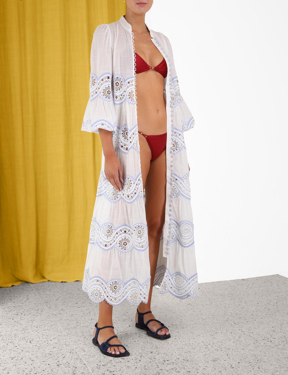 Cira Tiered Trimmed Dress 