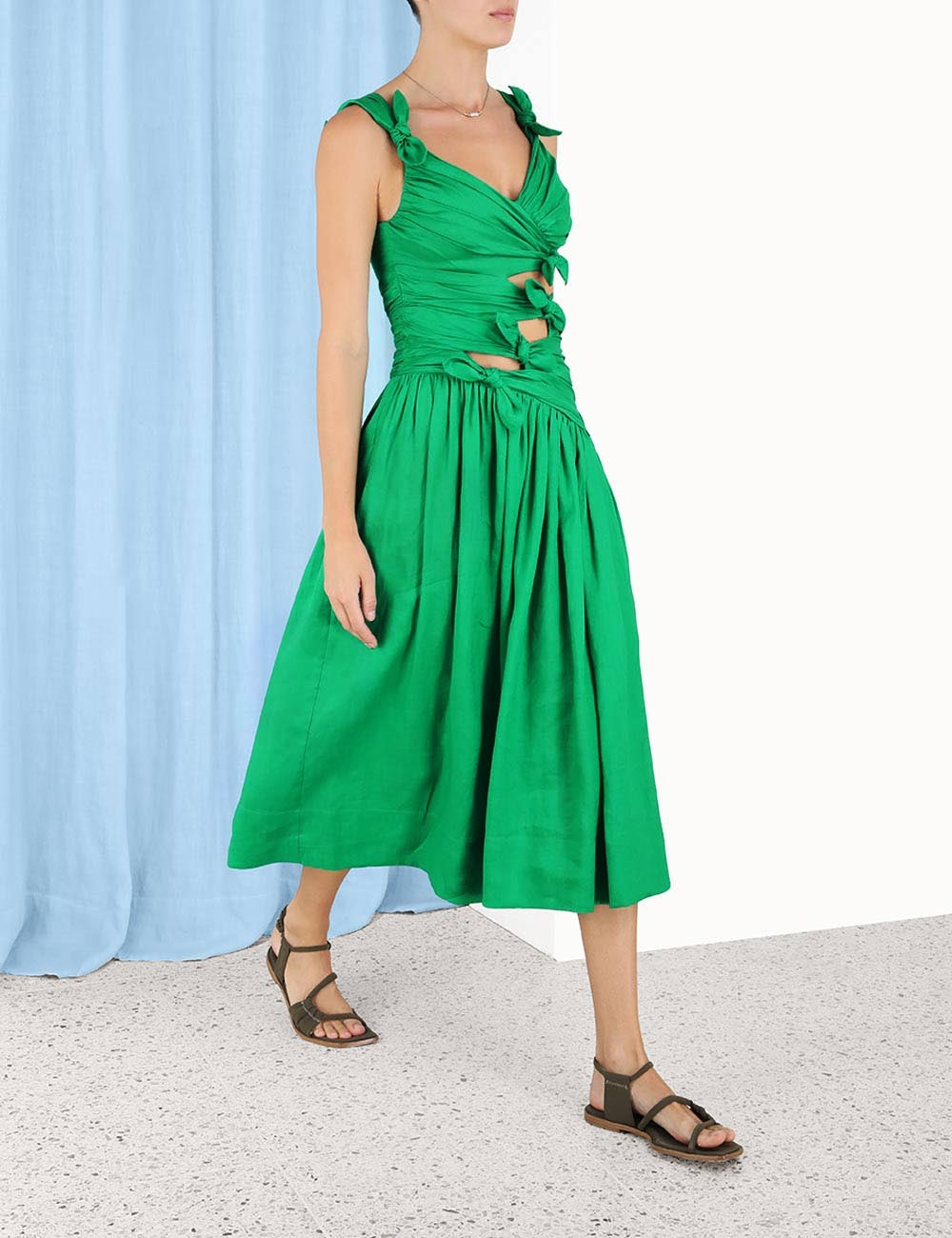 Tiggy Bow Midi Dress