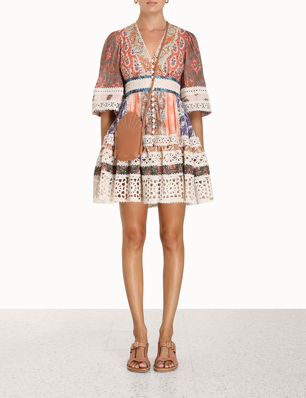 Devi Spliced Billow Mini Dress