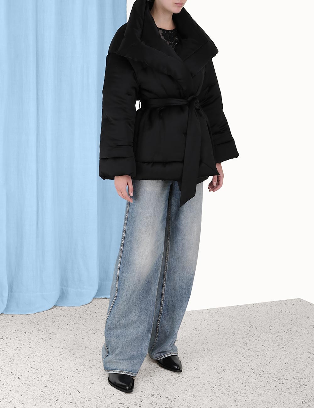 Luminosity Satin Wadded Jacket