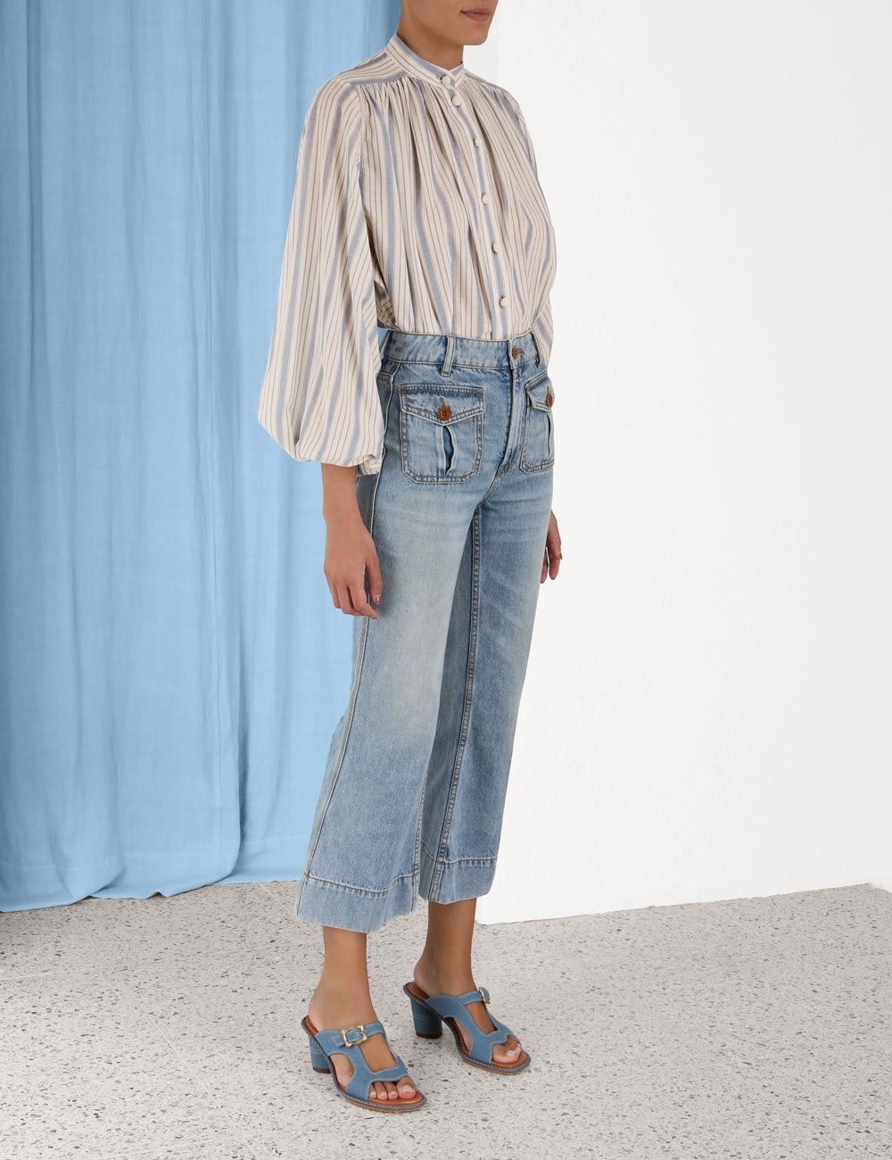 Chintz Striped Billow Blouse