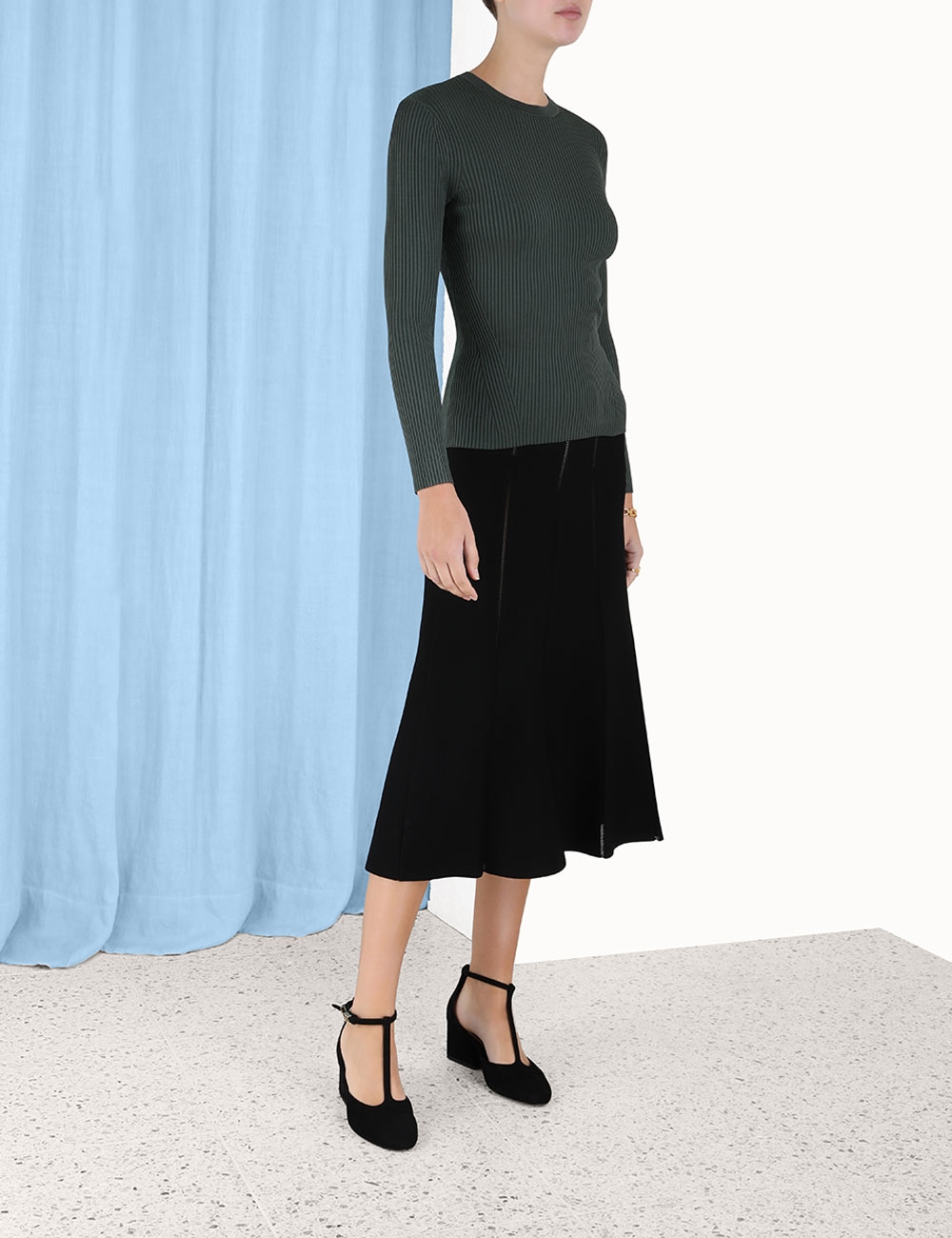 Luminosity Knit Panelled Skirt