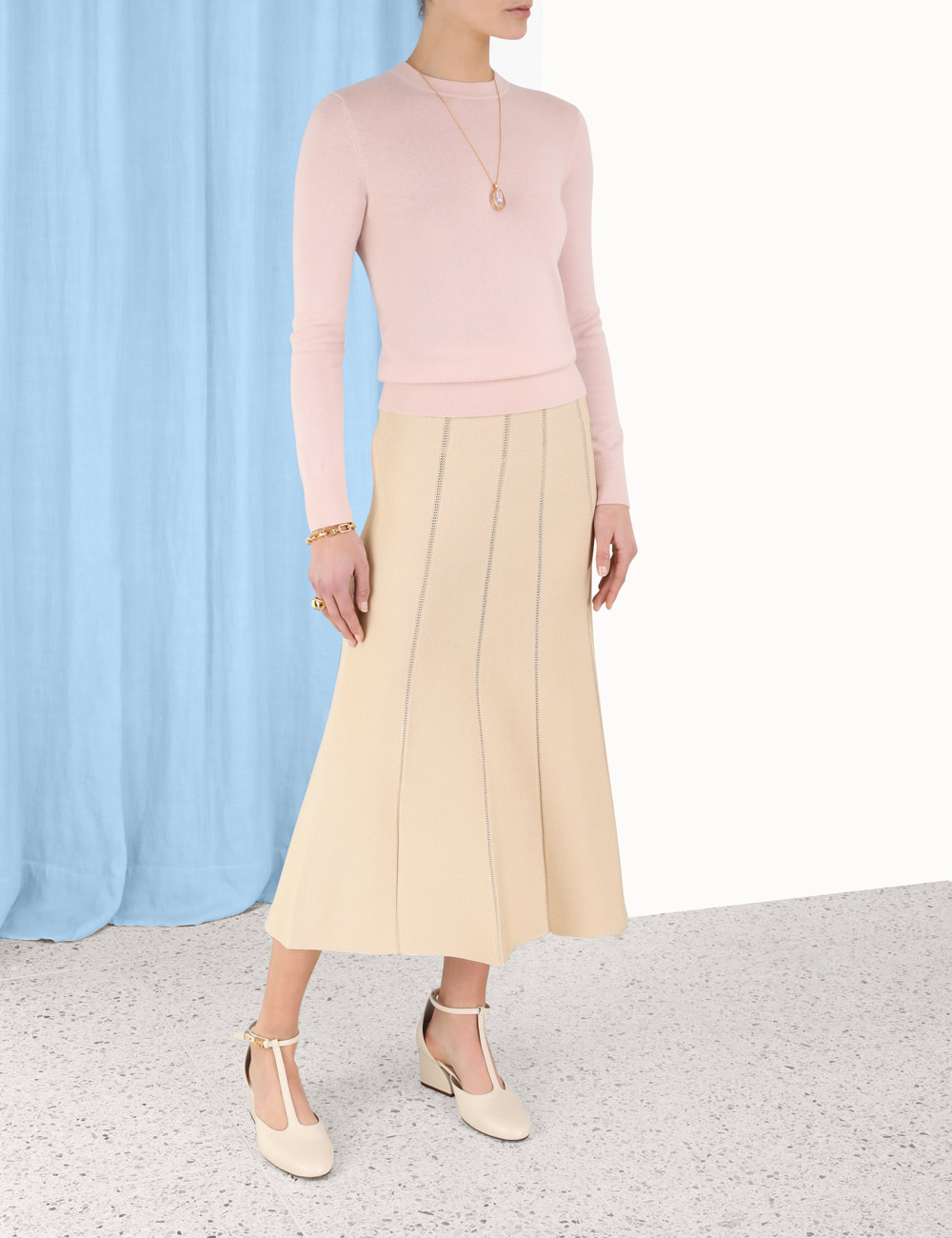Luminosity Knit Panelled Skirt