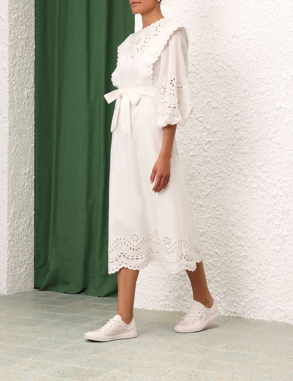 Junie Embroidered Midi Dress