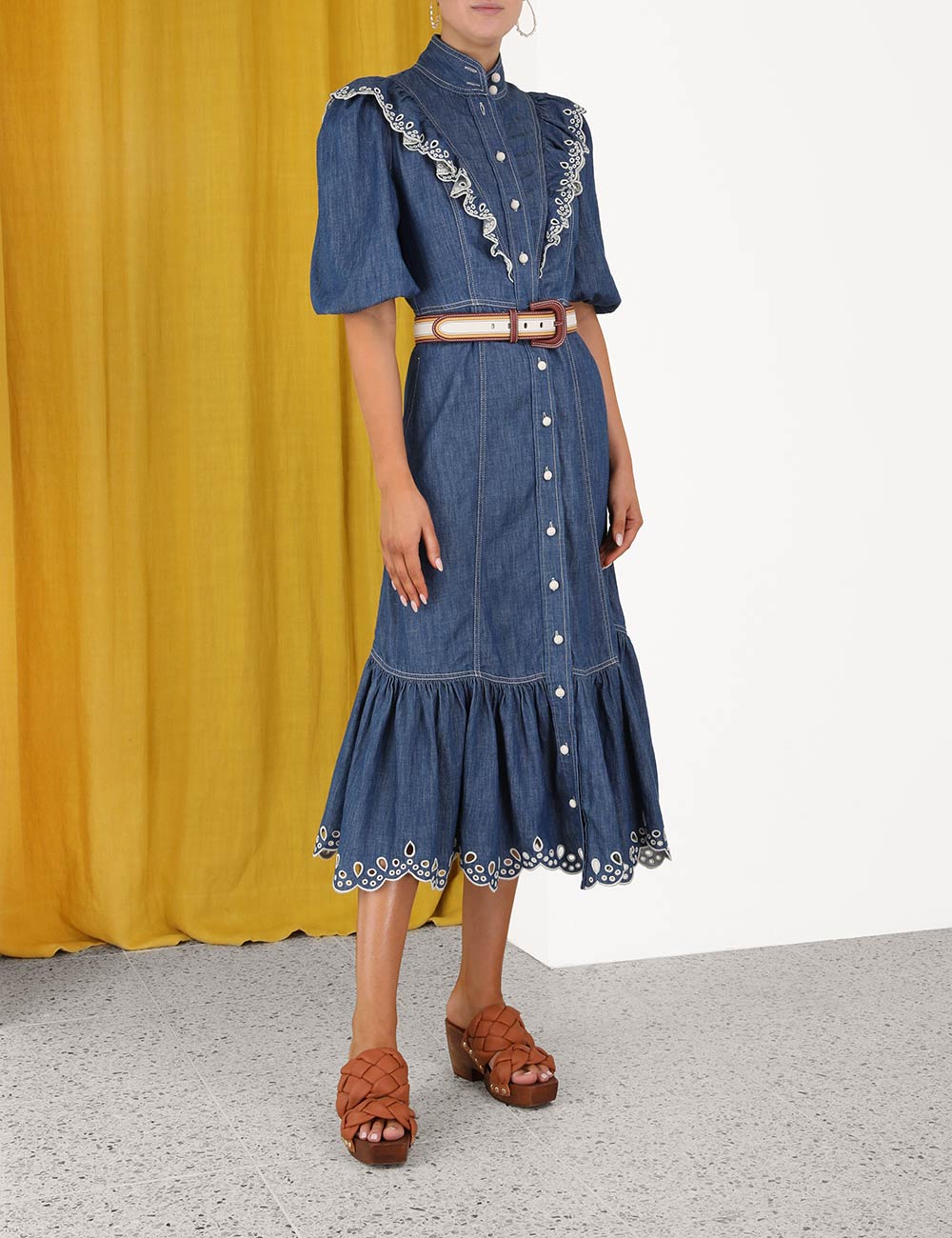 Laurel Scallop Midi Dress