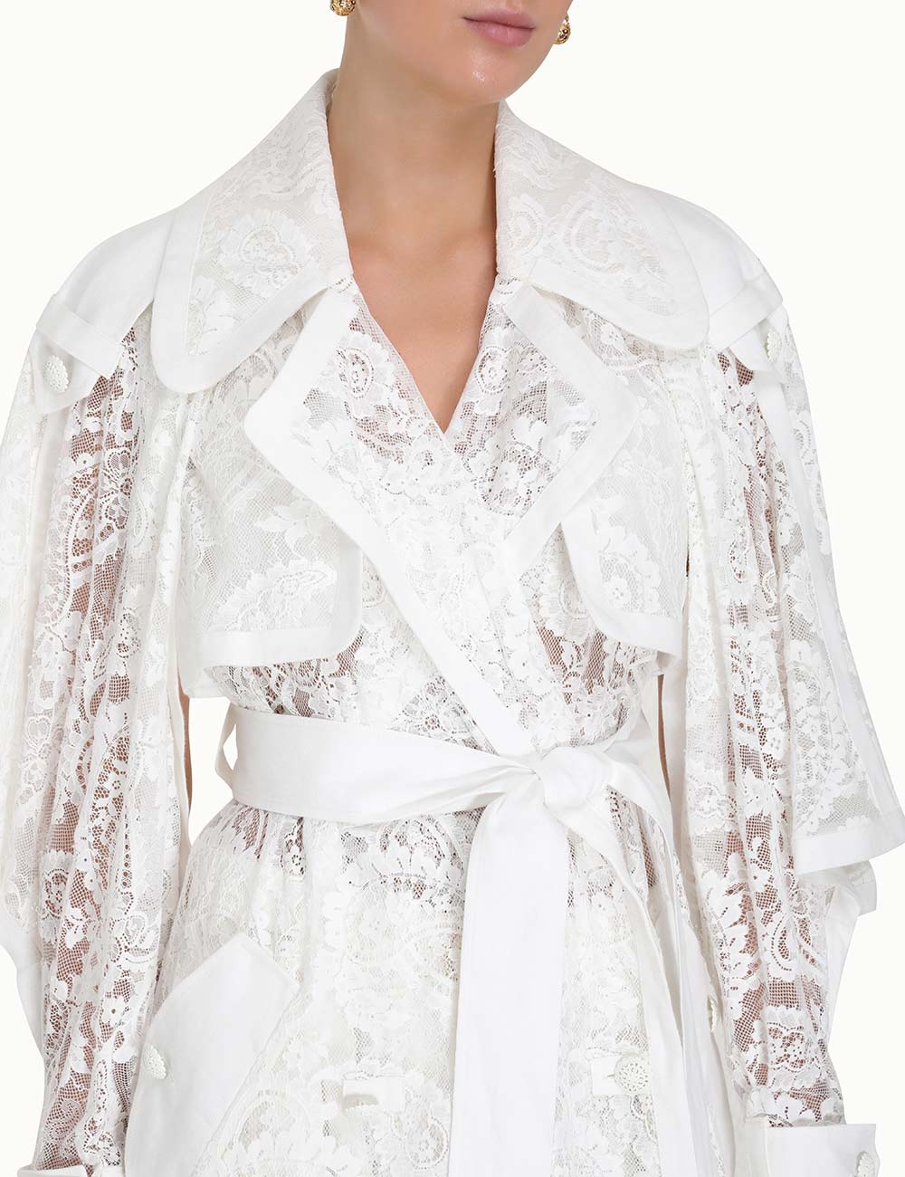 Wonderland Lace Trench Coat