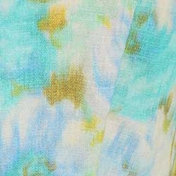 Aqua Ikat Floral