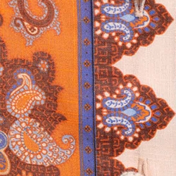 Blue/Orange Paisley