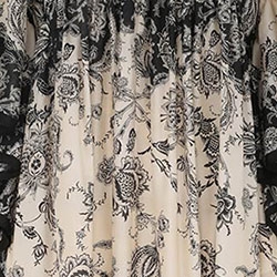 Cream/Black Floral
