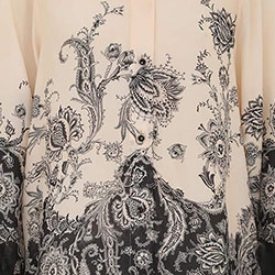 Cream/Black Floral