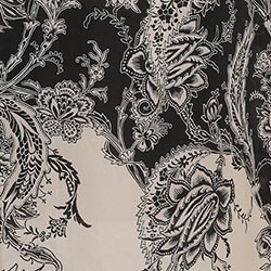 Cream/Black Floral