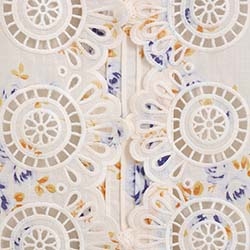 Cream/Blue Floral