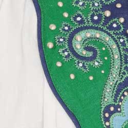 Ivory/Blue/Green