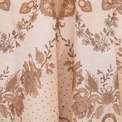Peach Lace Print