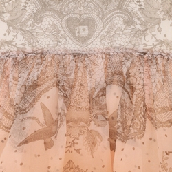 Peach Lace Print