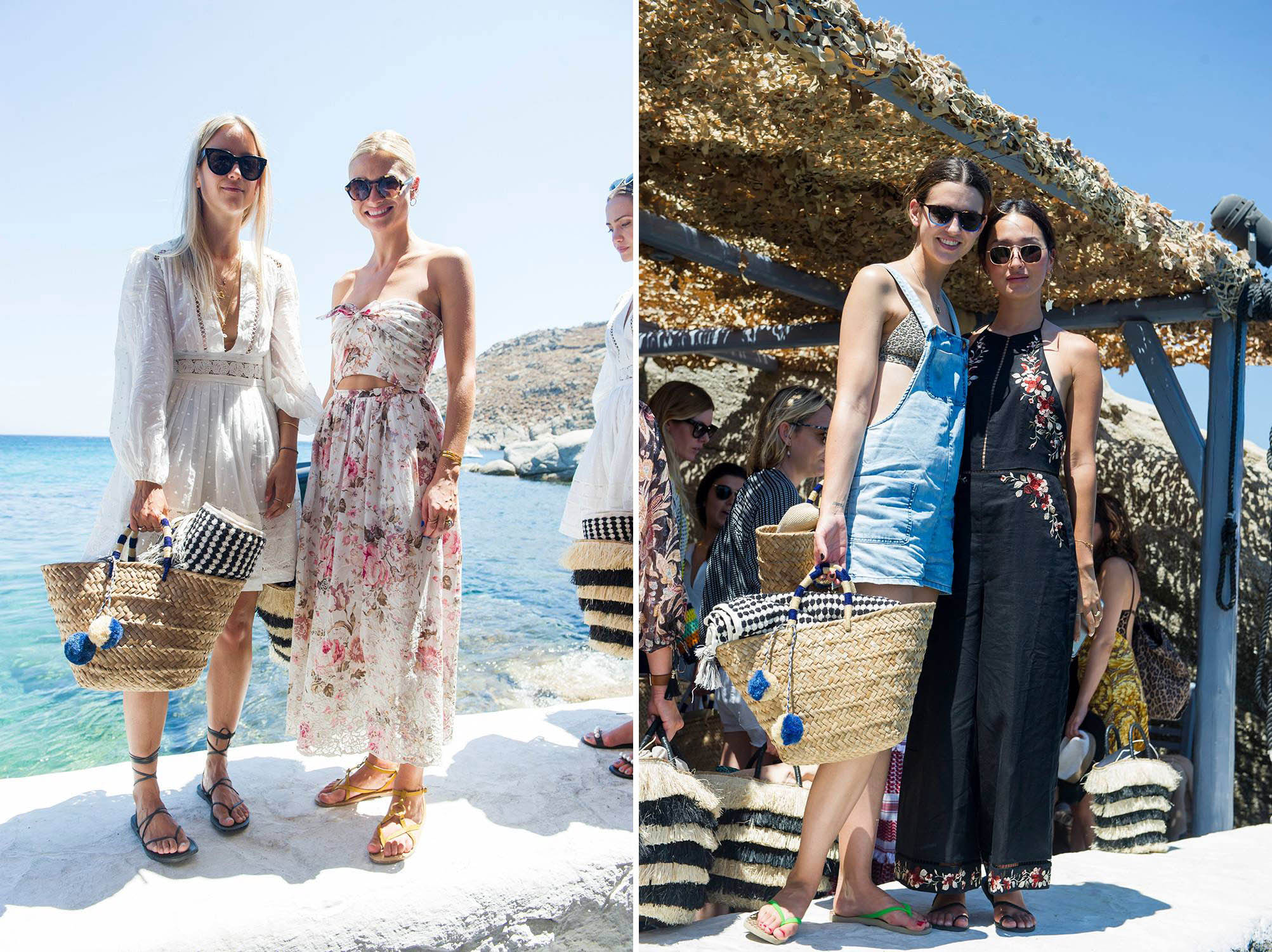 Charlotte Groeneveld, Pandora Skyes, Kerstin Weng and Nicole Warne at our lunch in Mykonos