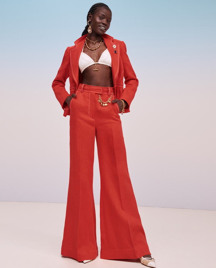 BTS R22: Postcard Peplum Jacket and Wide Leg Pant  