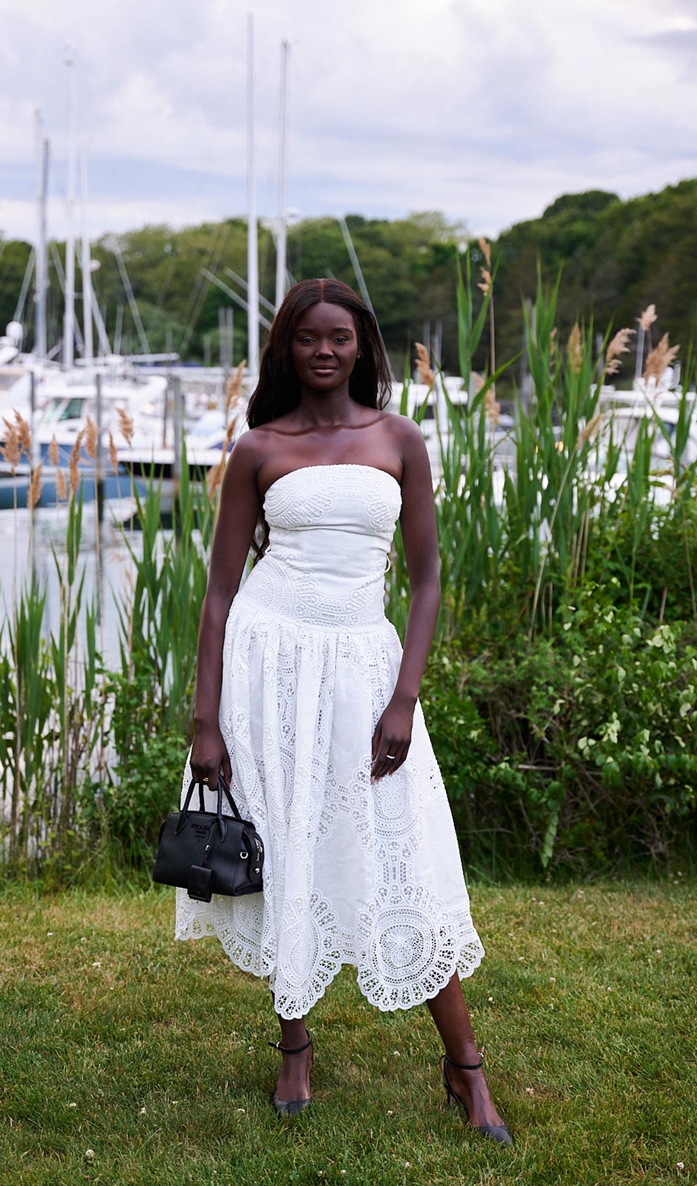 DUCKIE THOT in the Vacay Strapless Midi Dress at our Summer Event 