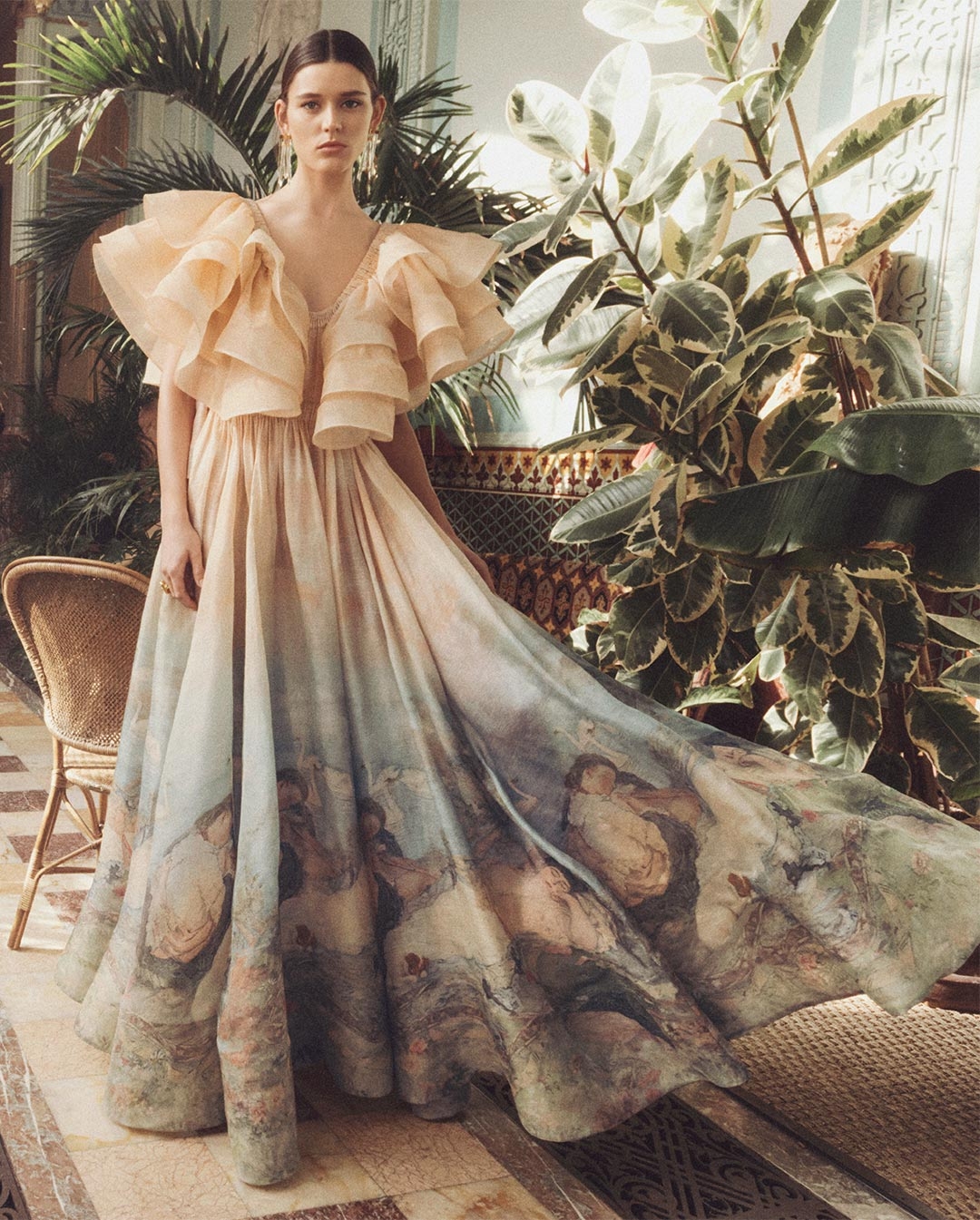 Detail image of layered fall Runway collection styles 