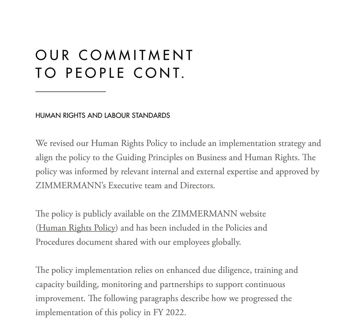 An in-depth report outlining ZIMMERMANNs sustainability progress for 2022.