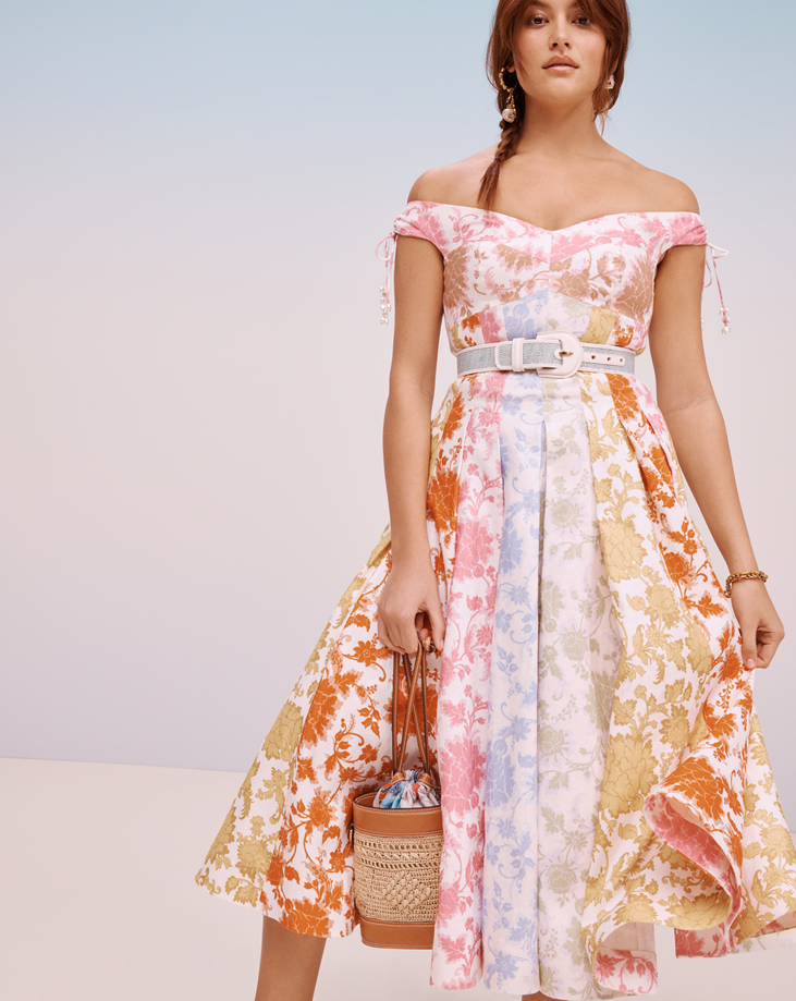 R22 BTS: Vestito midi Spliced da cartolina 