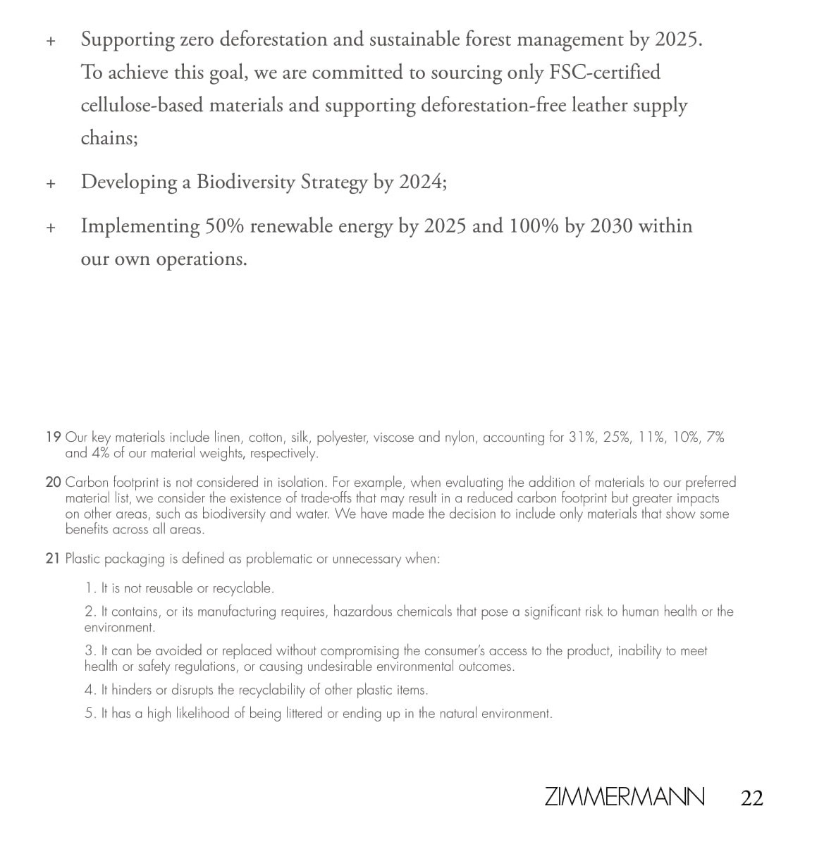 An in-depth report outlining ZIMMERMANNs sustainability progress for 2022.