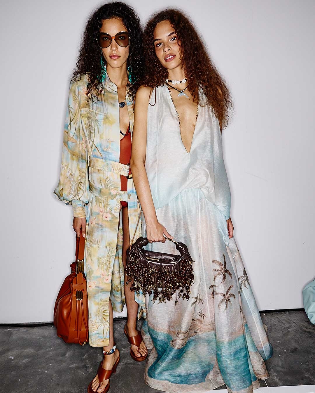 Iza in look 3 and Angel in look 7 