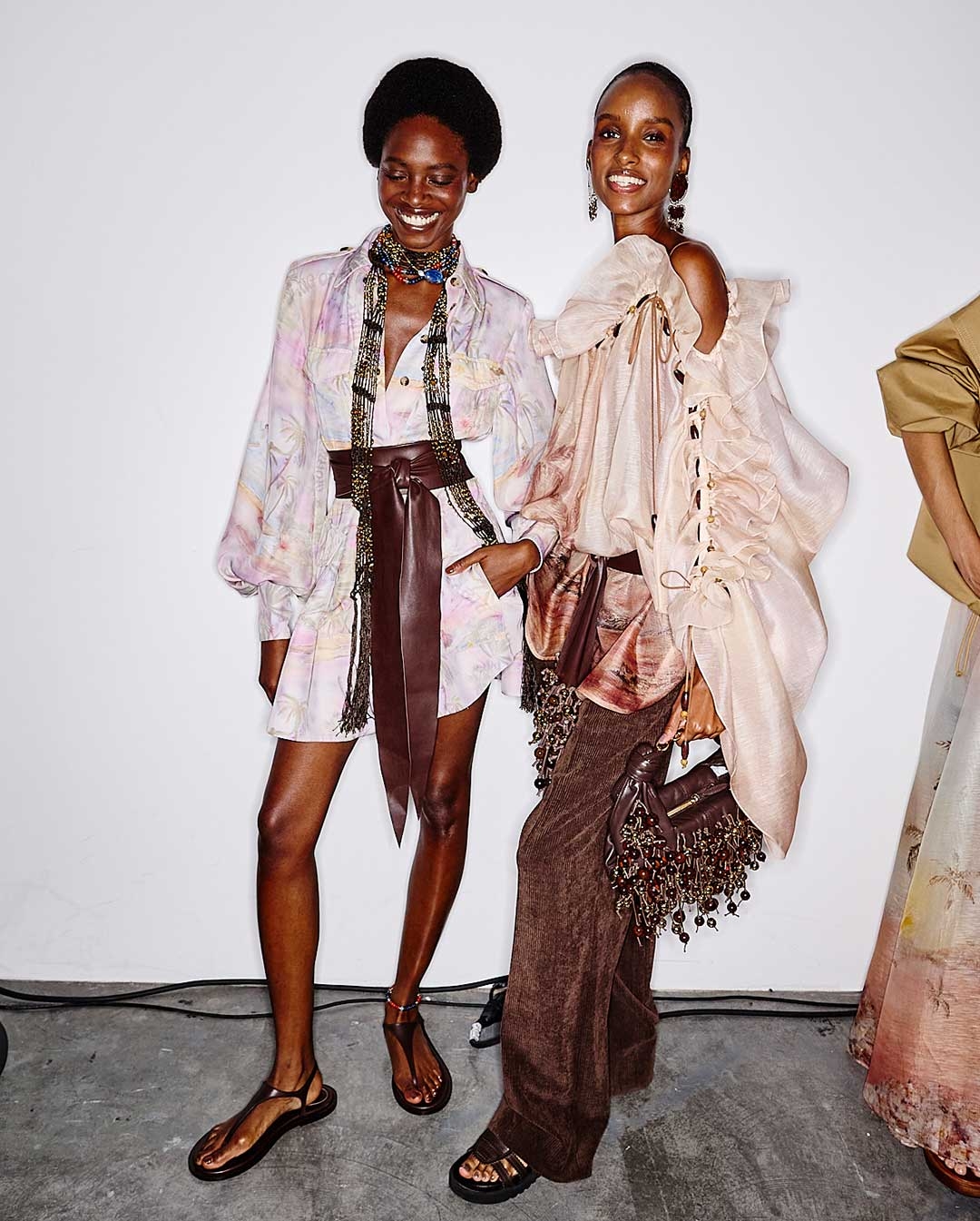 Marie in look 44 and Zahara in look 34  