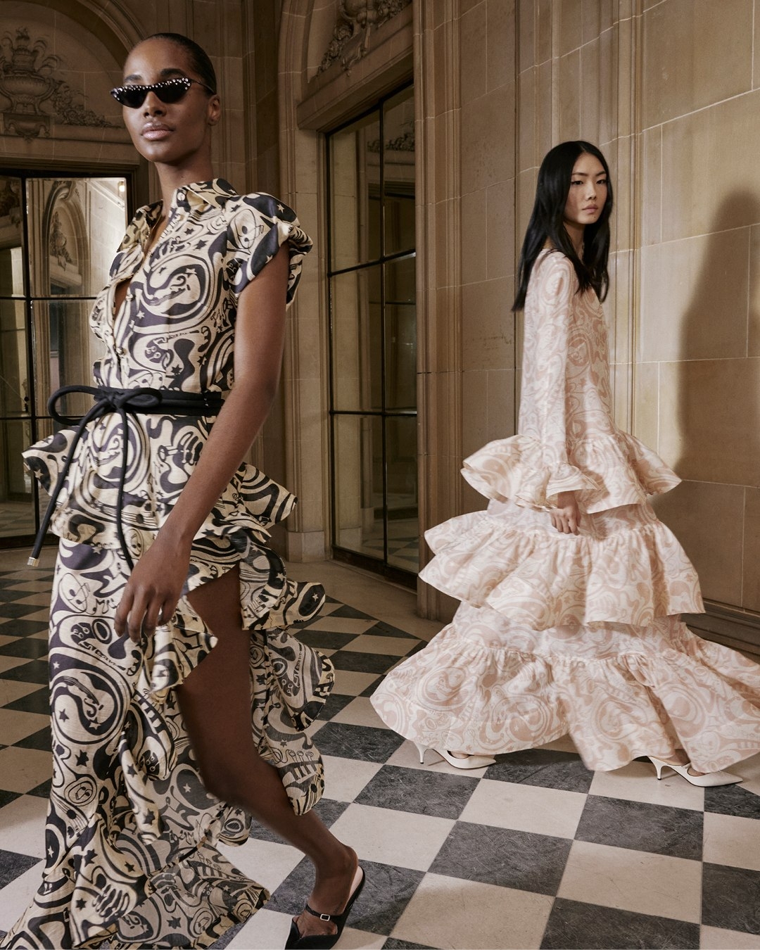 Tami Williams in look 34 and Sijia Kang in look 27 