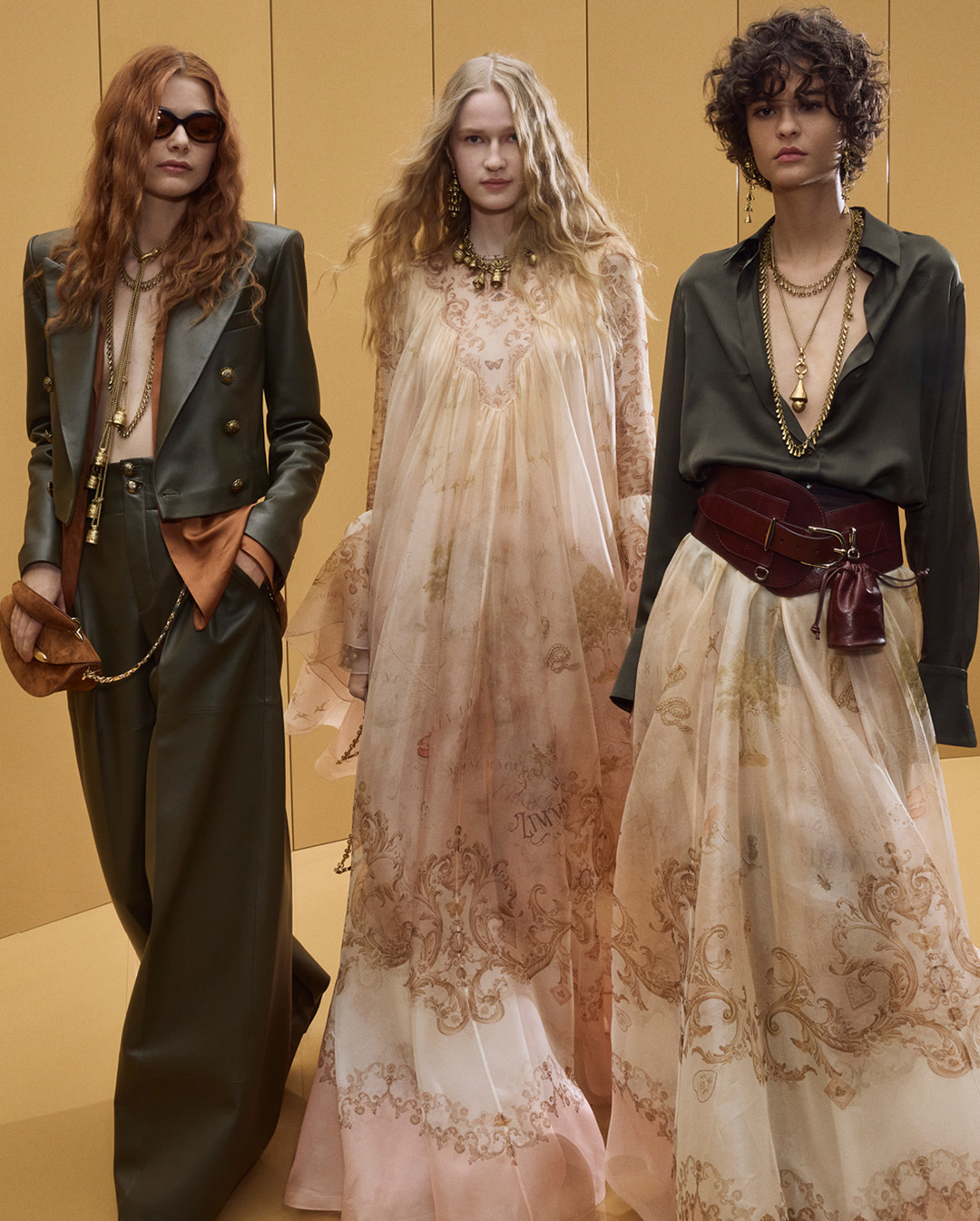 Model back of house at Fall 2025 show, Paris Fashion Week