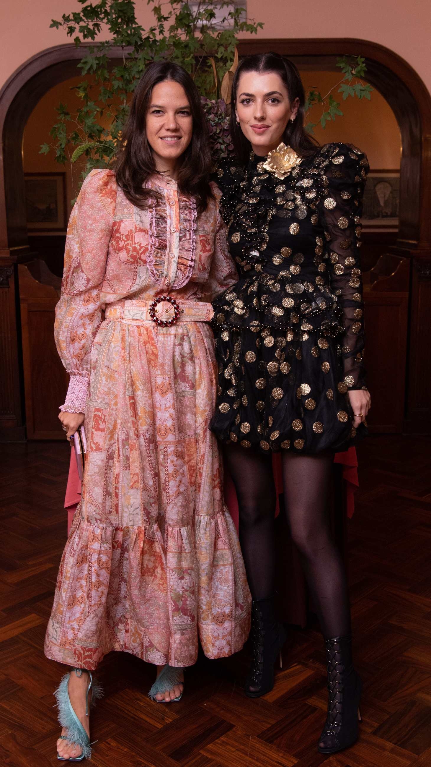 The Kaleidoscope Tuxedo Blouse and Midi Skirt as seen on Francesca Ragazzi, and The Celestial Confetti Tulle Mini as seen on Kyra Kennedy 